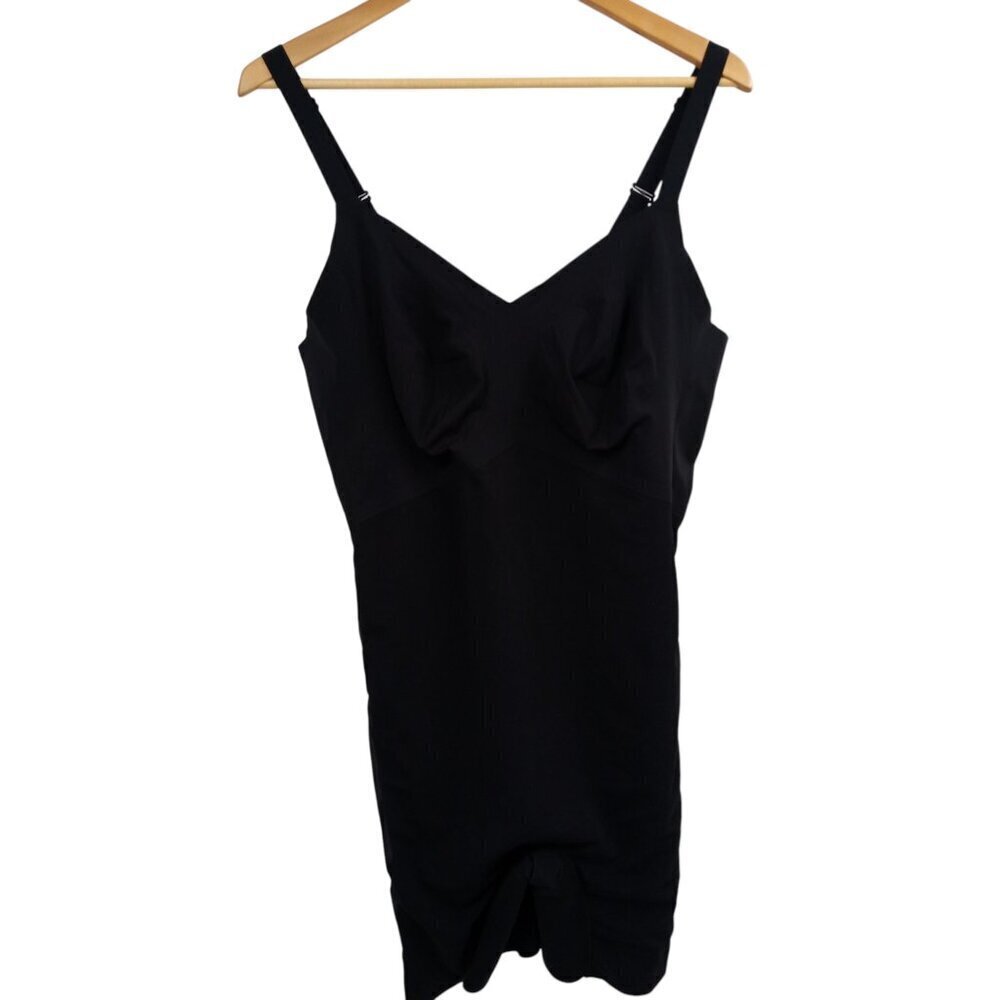 HoneyLove SuperPower Mid Thigh Shorts Bodysuit Shaper Bra Size 3X Black Multiway